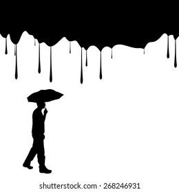Vector silhouettes of people on a white background.