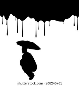 Vector silhouettes of people on a white background.