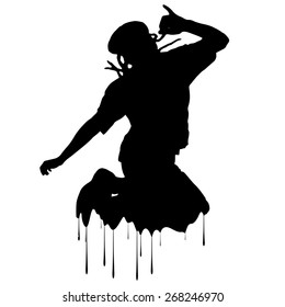 Vector silhouettes of people on a white background.