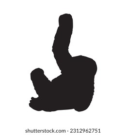 Vector silhouettes of a sloth