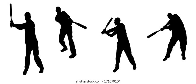 Vector silhouettes of sporting activities.