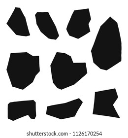 vector silhouettes stones. cobbles isolated.