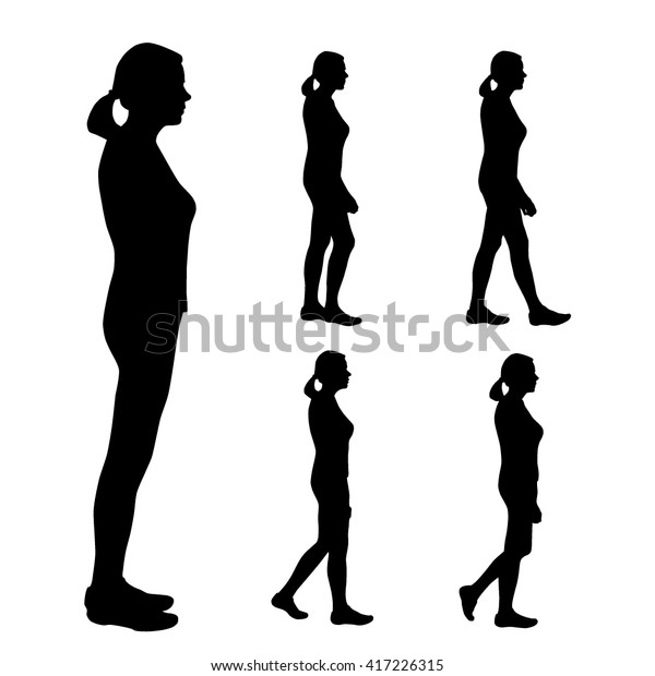 image vectorielle de stock de silhouettes vectorielles de femmes sur fond 417226315 https www shutterstock com fr image vector vector silhouettes women on white background 417226315