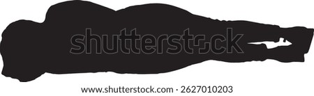  vector silhouette,woman lying on the floor 