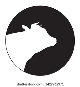 Vector Silhoutte of The Cow