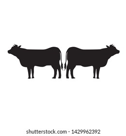 Vector Silhoutte of The Cow
