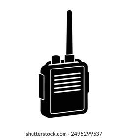 vector silhuotte of walkie talkie on white background