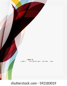 Vector silk wave background. Vector template background for workflow layout, diagram, number options or web design