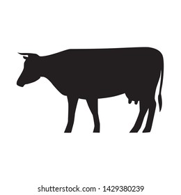 Vector Sillhouter of The Cow