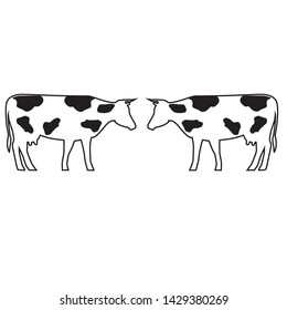 Vector Sillhouter of The Cow
