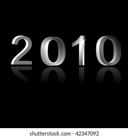  Vector Silver 2010 Happy New Year Card