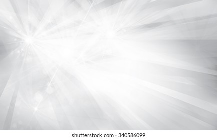 Vector Silver Background With Rays And Lights.