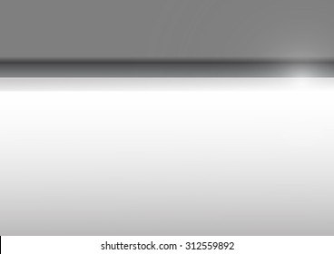 Vector : Silver bar on white and gray surface