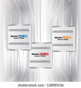 Vector silver brochure design with textbox