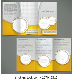 Download Tri Fold Brochure Template Yellow Images Stock Photos Vectors Shutterstock PSD Mockup Templates