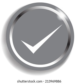 Vector silver check mark