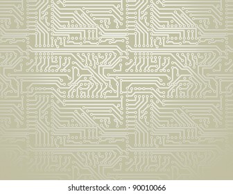Vector silver circuit board pattern background
