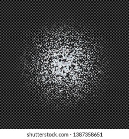 vector silver color particles sparks shiny dust effect confetti texture art luxury magic rich artistic abstract radial gradient dark background 
