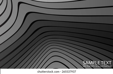 Vector silver curved abstract template background -  Metal vector background curvatures design illustration