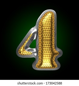 vector silver figure with gold