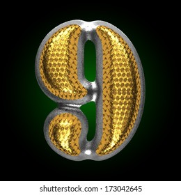 vector silver figure with gold