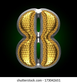 vector silver figure with gold