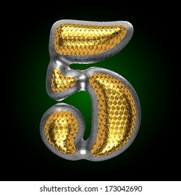 vector silver figure with gold