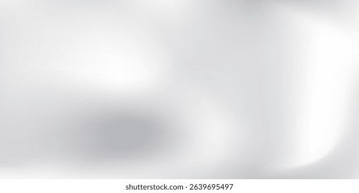Vector silver foil abstract background with metal mirror texture. Chrome gradient surface with light like could modern abstract simple art