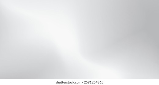 Vector silver foil background with metal mirror texture. Chrome gradient surface art abstact modern background