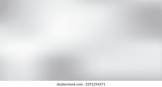 Vector silver foil background with metal mirror texture. Chrome gradient surface art