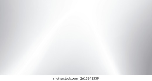 Vector silver foil background with metal mirror texture. Chrome gradient surface with light gloss. Vector aluminum grey sheet with reflection