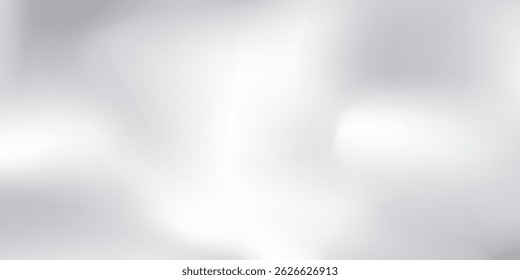 Vector silver foil background with metal mirror texture. Chrome gradient abstract modern simple art