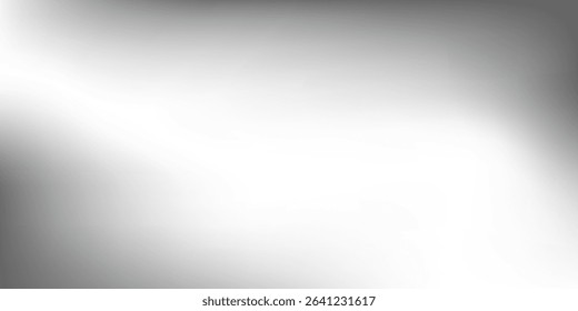 Vector silver foil background with metal mirror texture. Chrome gradient surface with light like could simple art modern design