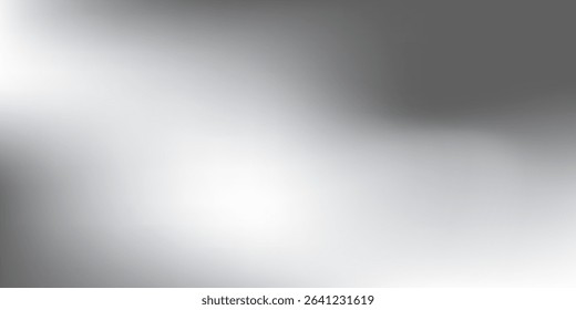 Vector silver foil background with metal mirror texture. Chrome gradient surface with light like could simple art modern