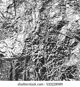 Vector silver foil background template for cards, hand drawn backdrop - invitations, posters, cards