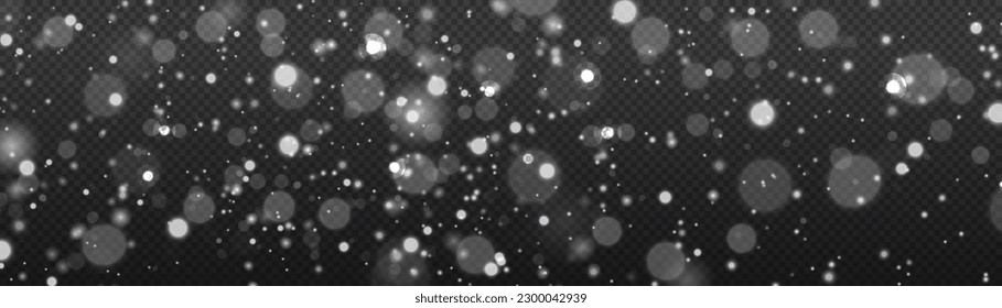 Vector silver glowing glitter background. Christmas concept flare sparkle. Glitter defocused blinking stars and sparks. Abstract glowing bokeh lights. White png dust light.