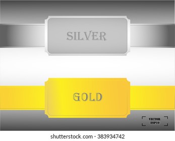 Vector silver and gold tag background.