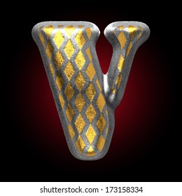 vector silver and golden figure