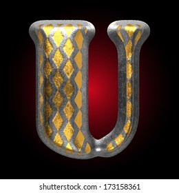 vector silver and golden figure