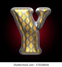 vector silver and golden figure