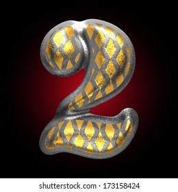 vector silver and golden figure