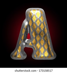 vector silver and golden figure