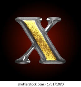 vector silver and golden figure