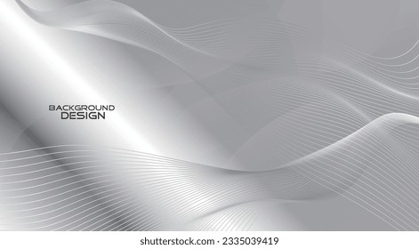 Vector silver gradient background design.