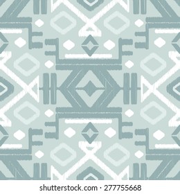 Vector silver gray ikat seamless pattern background