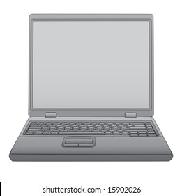 vector silver laptop