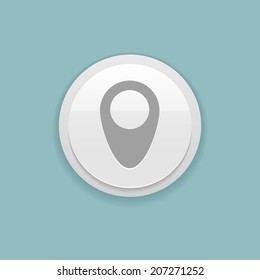 Vector silver map location icon