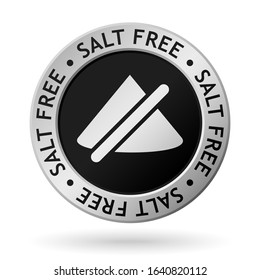 vector silver medal with symbol of salt free