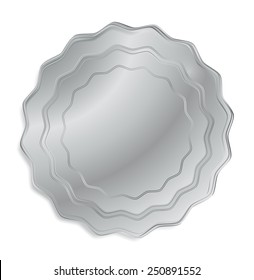 vector silver medal that can be used as a seal, the price tag, label or badge