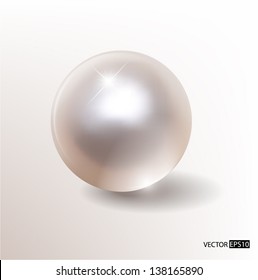 Vector silver pearl.